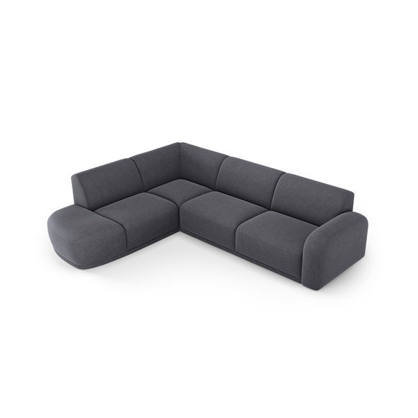 Szürke bársony sarokkanapé Erin – Micadoni Home-image-4
