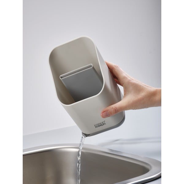 Világosszürke műanyag edényszárító evőeszközökhöz 12x11 cm Duo – Joseph Joseph-image-1