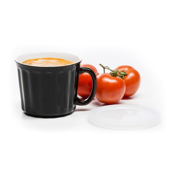 Fekete leveses bögre, 500 ml - Sagaform-image-2