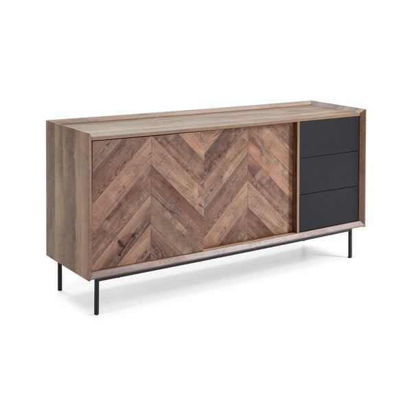 Utah komód tölgyfa-fekete dekorral - Marckeric-image-2