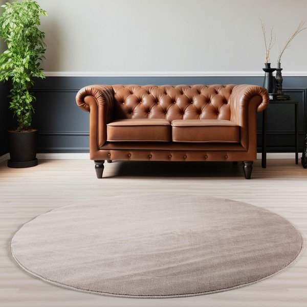 Bézs mosható kerek szőnyeg ø 120 cm Sky – Ayyildiz Carpets-image-1