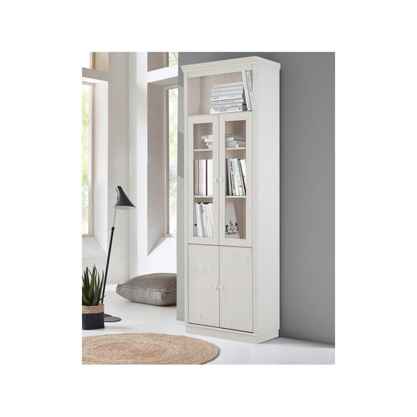 Fehér borovi fenyő tálalószekrény 74x223 cm Anita – Støraa-image-3