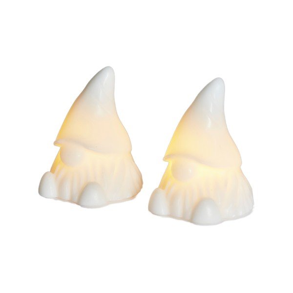 Fehér elemmel működő fénydekoráció készlet 2 db-os Coco – Sirius