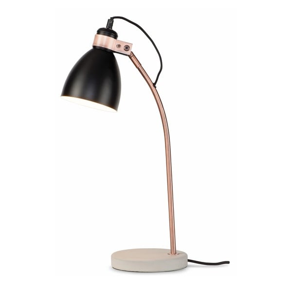 Fekete-szürke asztali lámpa fém búrával (magasság 50 cm) Denver – it's about RoMi