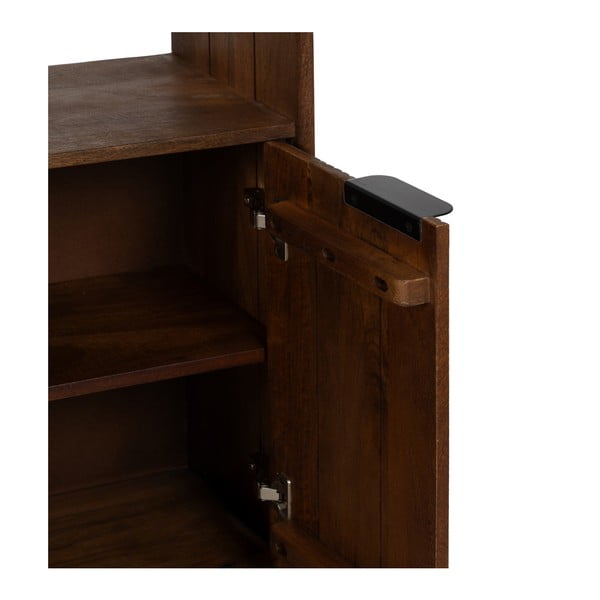 Barna mangófa könyvespolc 60x190x30 cm Sagara – Ixia-image-4