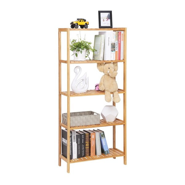 Bambusz polcos állvány, magasság 130 cm - Songmics-image-4