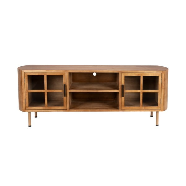 Natúr színű kaucsukfa TV-állvány 150x55x38 cm Yaz – White Label