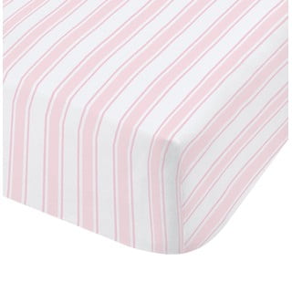 Check And Stripe rózsaszín-fehér pamut ágyneműhuzat, 90 x 190 cm - Bianca