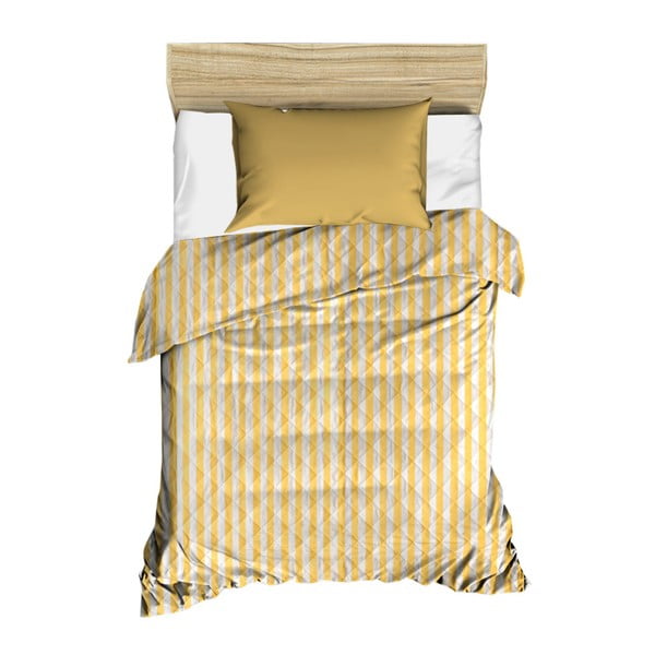Amanda sárga steppelt ágytakaró, 160 x 230 cm
