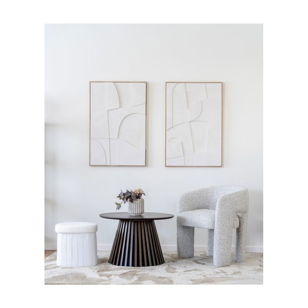 Fehér buklé puff Medford – House Nordic-image-1