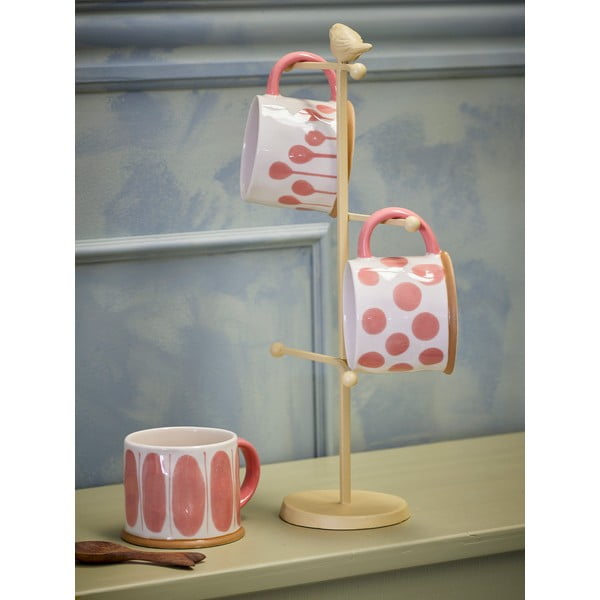 Lazacszínű-krémszínű kőedény bögre szett 3 db-os 450 ml Linora – Bloomingville-image-1