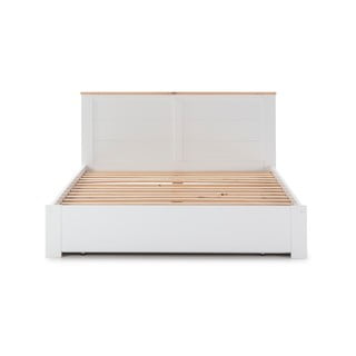 Gabi fehér kétszemélyes ágy tárolóhellyel, 160 x 200 cm - Marckeric
