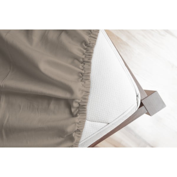 Barna gumis flanel lepedő 90x200 cm – Good Morning-image-1