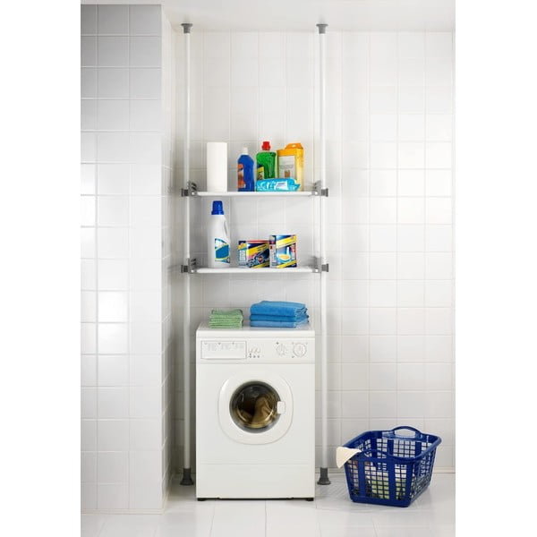 Fehér fém fürdőszobai polcos állvány 120x300 cm Herkules – Wenko-image-4