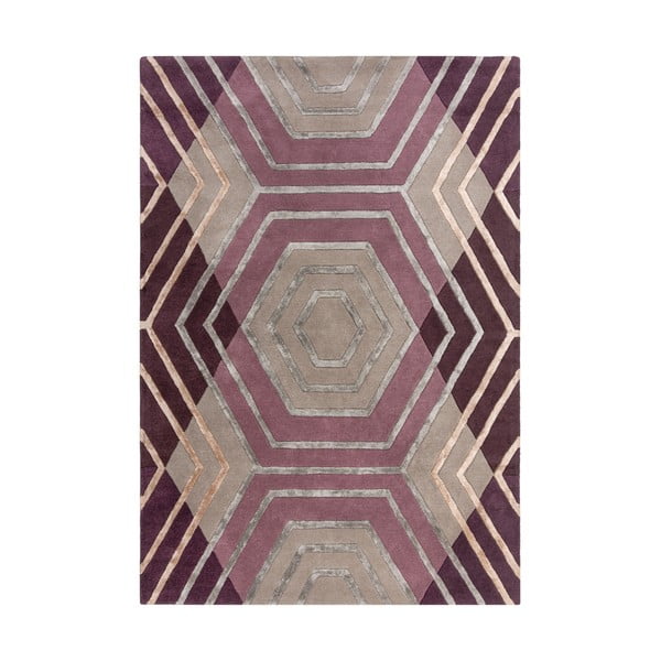 Harlow lila gyapjú szőnyeg, 160 x 230 cm - Flair Rugs