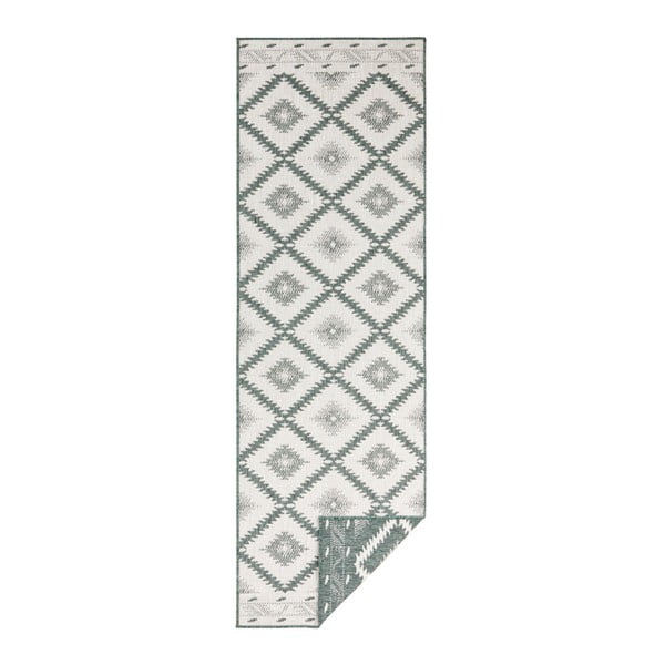 Malibu zöld-krémszínű kültéri szőnyeg, 350 x 80 cm - NORTHRUGS