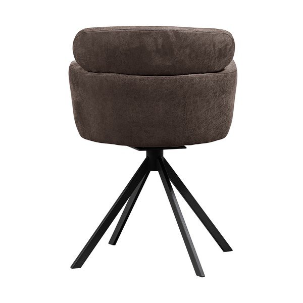 Sötétbarna kárpitozott karfás étkezőfotel Fenne – WOOOD-image-4