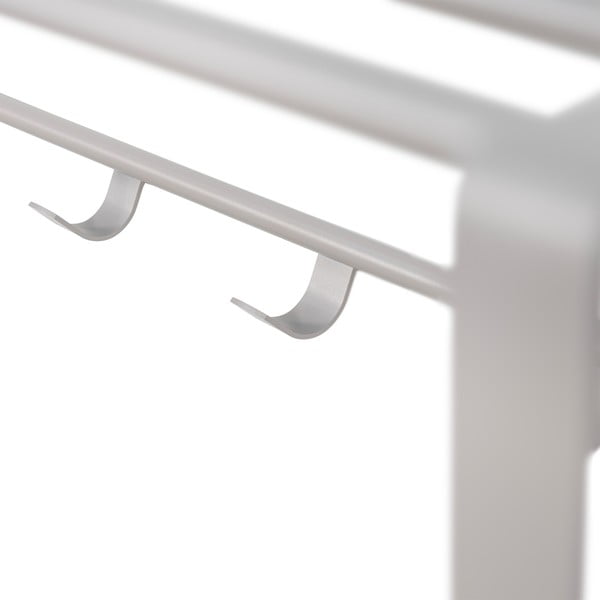 Szürkésbarna fém fali fogas polccal 100 cm Rex – Spinder Design-image-2