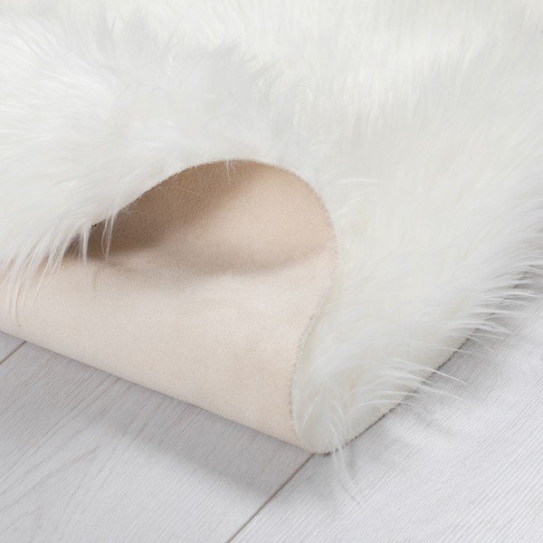 Sheepskin fehér kerek szőnyeg, ⌀ 120 cm - Flair Rugs-image-3