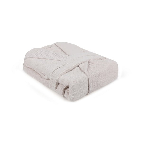 Bézs pamut fürdőköpeny L Cappa – Foutastic-image-2