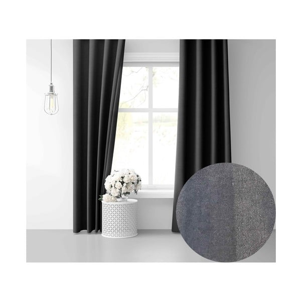 Szürke sötétítő függöny nem teljes sötétítéssel 250x100 cm - Mila Home-image-2