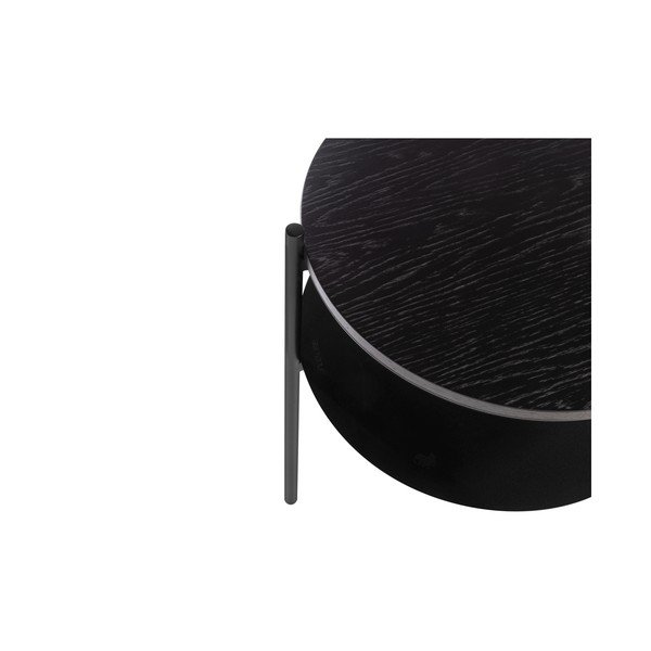 Fekete éjjeliszekrény tölgyfa dekoros asztallappal Tu – noo.ma-image-4