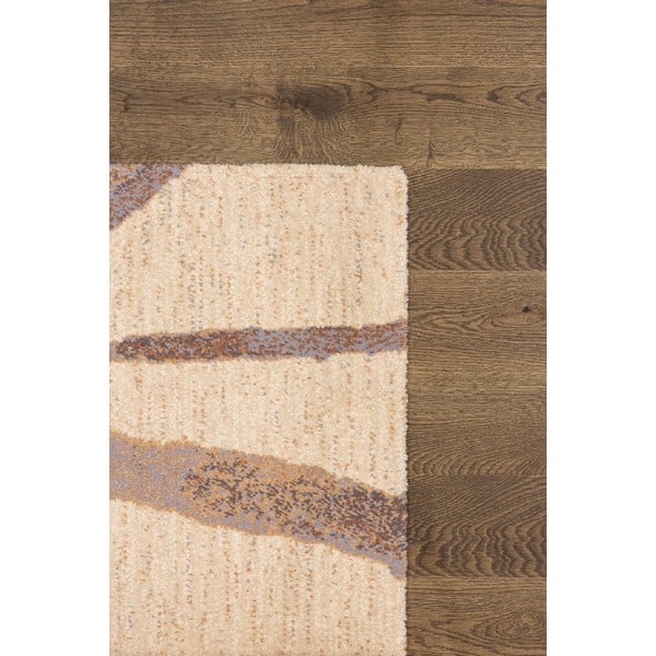 Bézs gyapjú szőnyeg 100x180 cm Sticks – Agnella-image-3