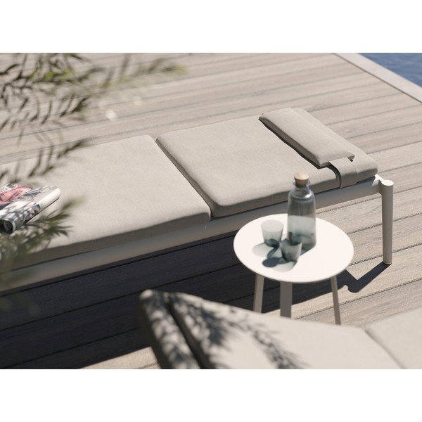 Krémszínű fém kerti napozóágy Switch – Diphano-image-1