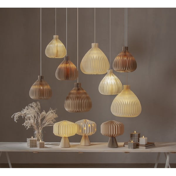 Krémszínű lámpabúra ø 38 cm Honeycomb – Star Trading-image-4