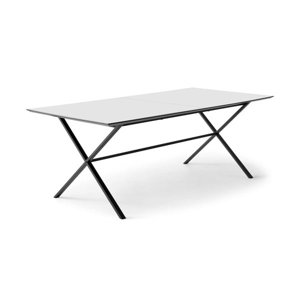 Bővíthető étkezőasztal fehér asztallappal és hosszabbító asztallappal 100x210 cm Meza – Hammel Furniture