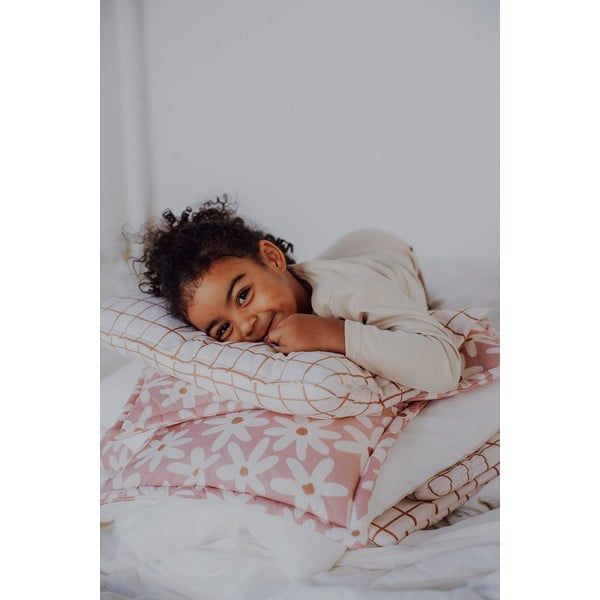 Rózsaszín babaágynemű szett Blush Daisies – Malomi Kids-image-4