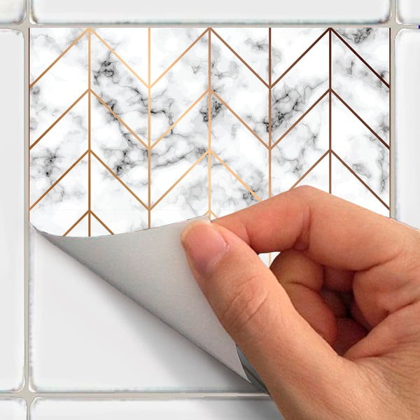 Matrica szett csempére 9 db-os 20x20 cm Marble – Ambiance-image-1