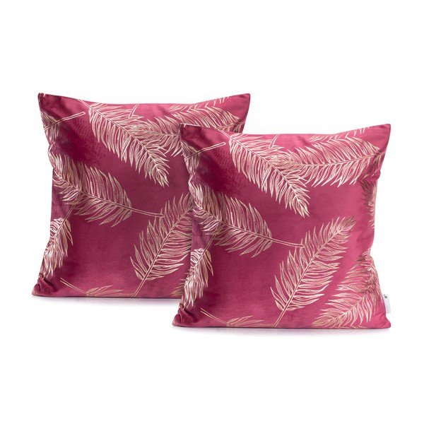 Párnahuzat szett 2 db-os 45x45 cm Gold Leaves – DecoKing-image-1