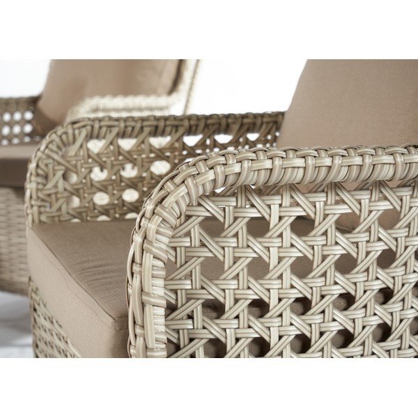 Bézs műrattan négyszemélyes kerti lounge szett Cenova – Floriane Garden-image-1