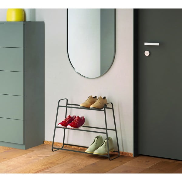 Derby fekete háromszintes cipőtartó - Metaltex-image-1