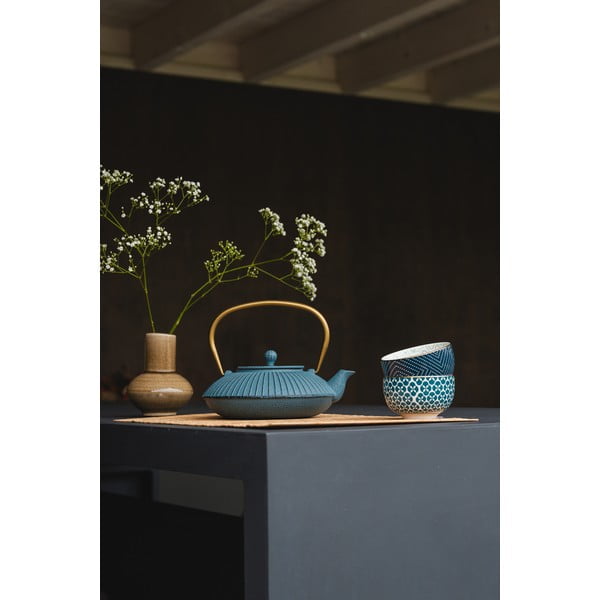 Kék öntöttvas teáskanna 1,1 l Linhai – Bredemeijer-image-3