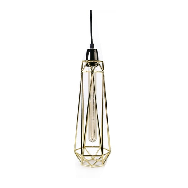 Diamond #2 lámpa aranyszínű lámpaburával és fekete kábellel - Filament Style