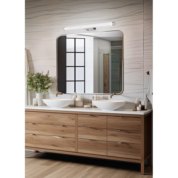 Fényes ezüstszínű LED fali lámpa Mattimo – Trio-image-1