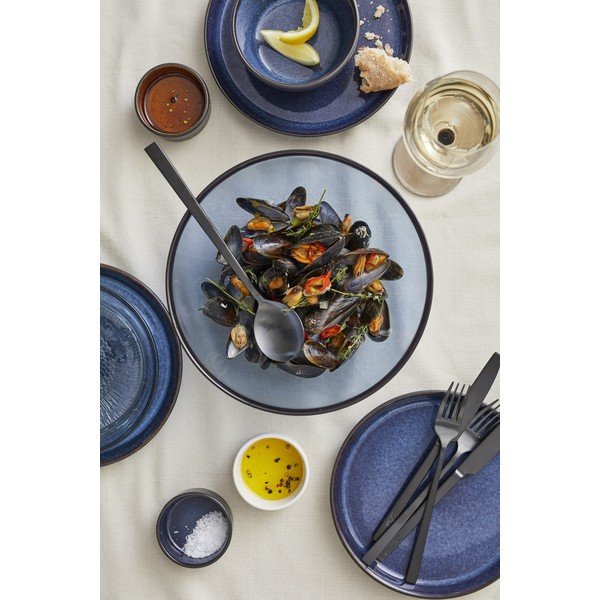 Fekete-kék kőedény tálka 600 ml Gastro Dark Blue/Black – Bitz-image-1