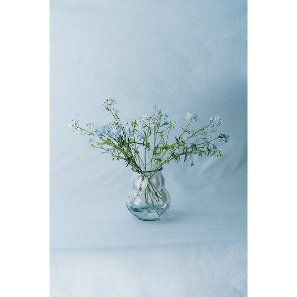 Fehér üveg kézzel készített váza (magasság 22 cm) Dam – noo.ma-image-3