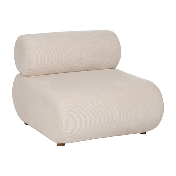 Krémszínű kordbársony fotel – Ixia