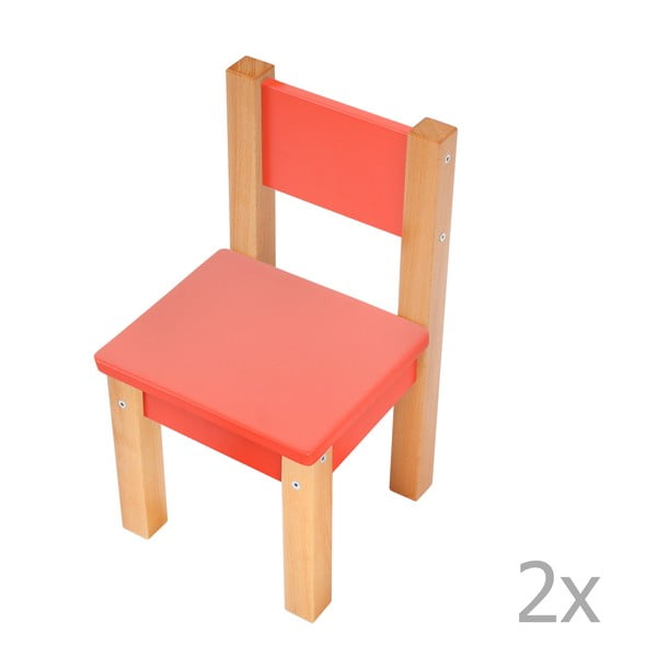 Mario piros gyerekszék-készlet, 2 részes - Mobi furniture