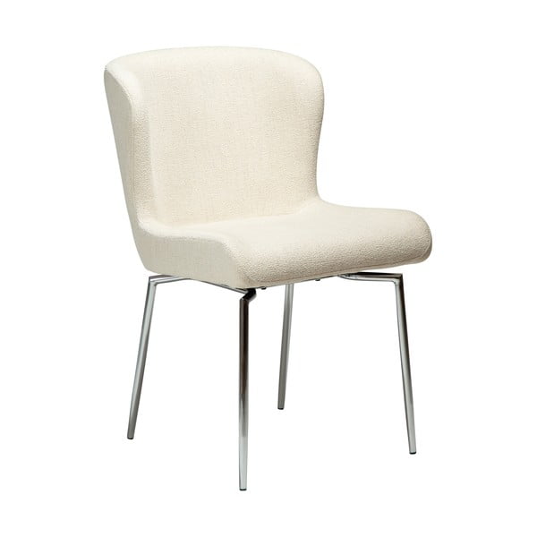 Krémszínű kárpitozott étkezőszék Glam – DAN-FORM Denmark