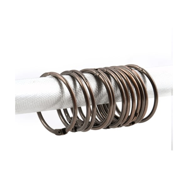 Rézszínű zuhanyfüggöny karika szett 12 db-os Ringo Small – Spirella-image-1