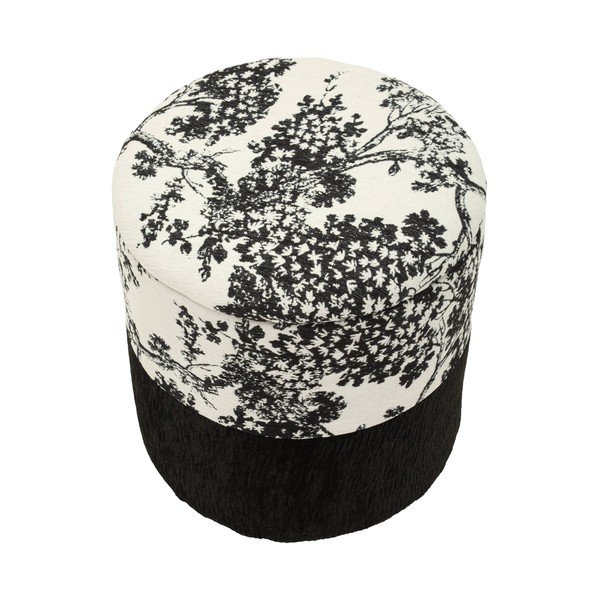Fekete-fehér puff Oriental Style – Mauro Ferretti