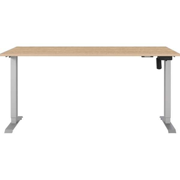Állítható íróasztal elektromosan állítható magassággal tölgyfa dekoros asztallappal 80x160 cm Boras – Germania-image-1