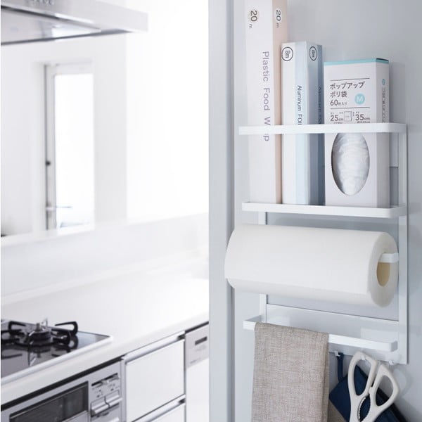 Tower Magnetic Side Rack fehér nagyméretű mágneses tartó - YAMAZAKI-image-4