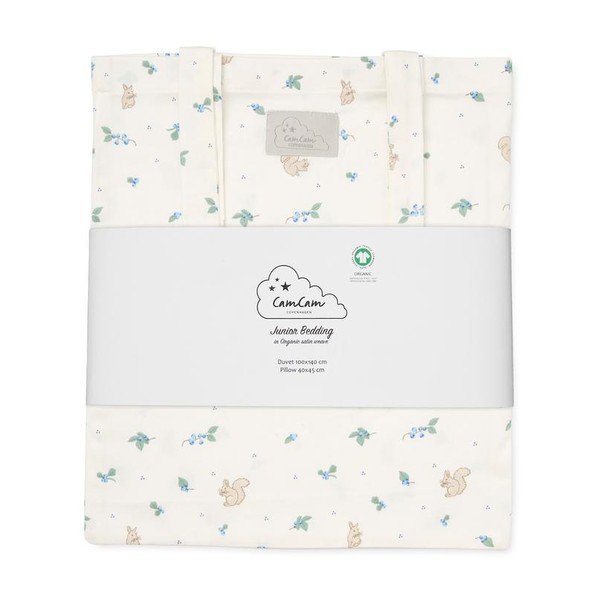 Krémszínű bio pamut gyerek ágyneműhuzat babaágyhoz 100x140 cm Blueberries – Cam Cam Copenhagen-image-4