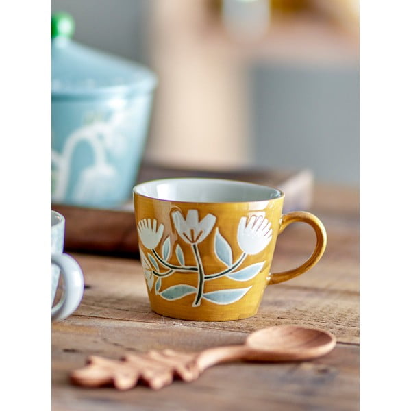 Okkersárga agyagkerámia bögre 255 ml Tangier – Bloomingville-image-1