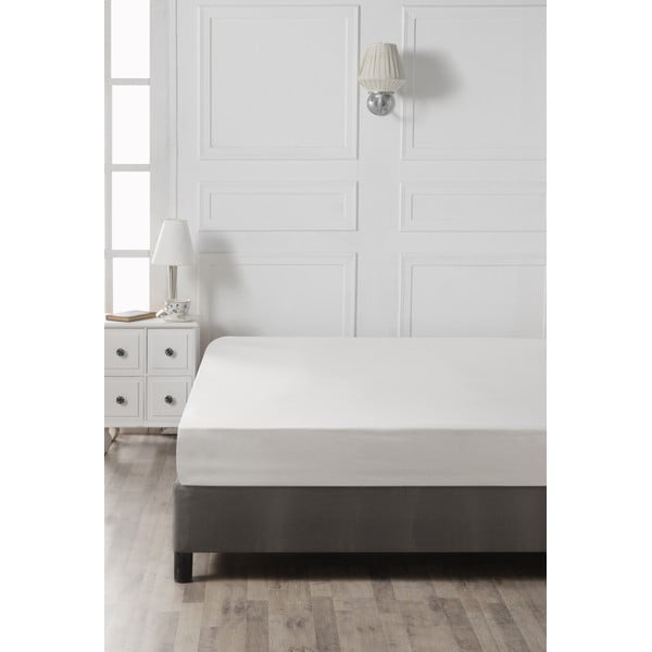 Fehér gumis pamut lepedő 160x200 cm - Mijolnir-image-2